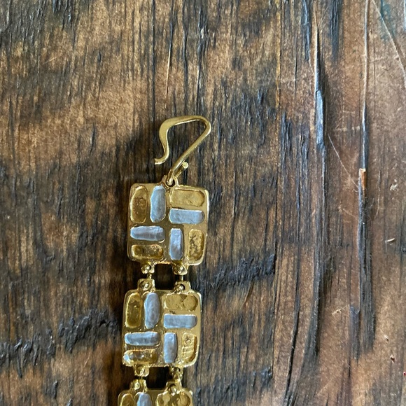 Art Deco Bracelet Rectangular Block Pattern - Picture 6 of 7